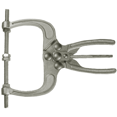 Dual Hex-Head Spindle Extra-Wide-Jaw Heavy-Duty Toggle Plier - CL-550-PL Series (700 lbs) Jaw Width 4-1/4"