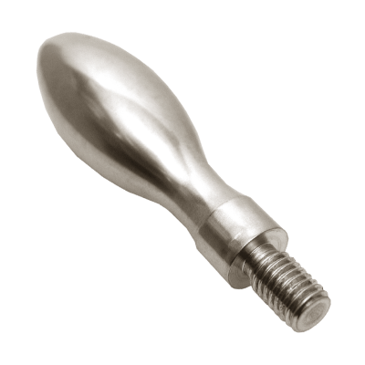 Solid Handle - Rounded Design, Threaded (Stainless Steel)