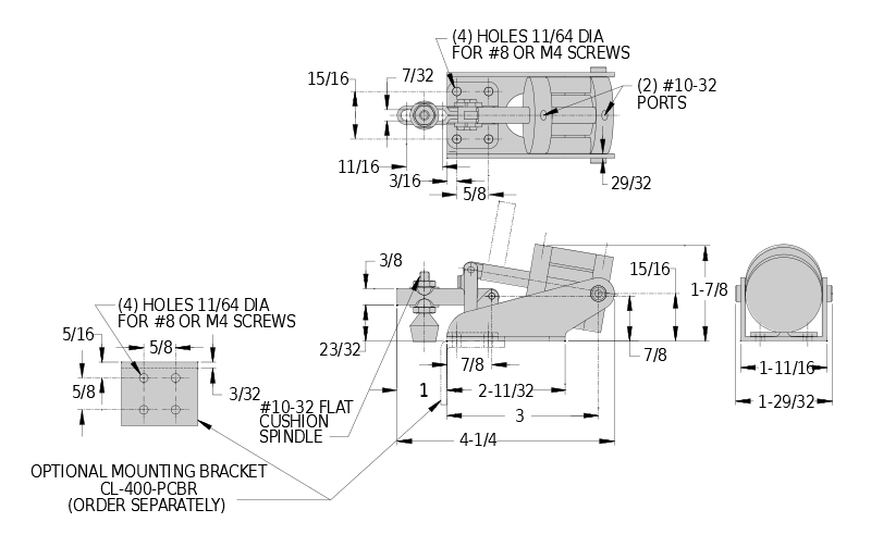 AirPowered Toggle Clamp CL400PTC Series (100 lbs) Century Tools
