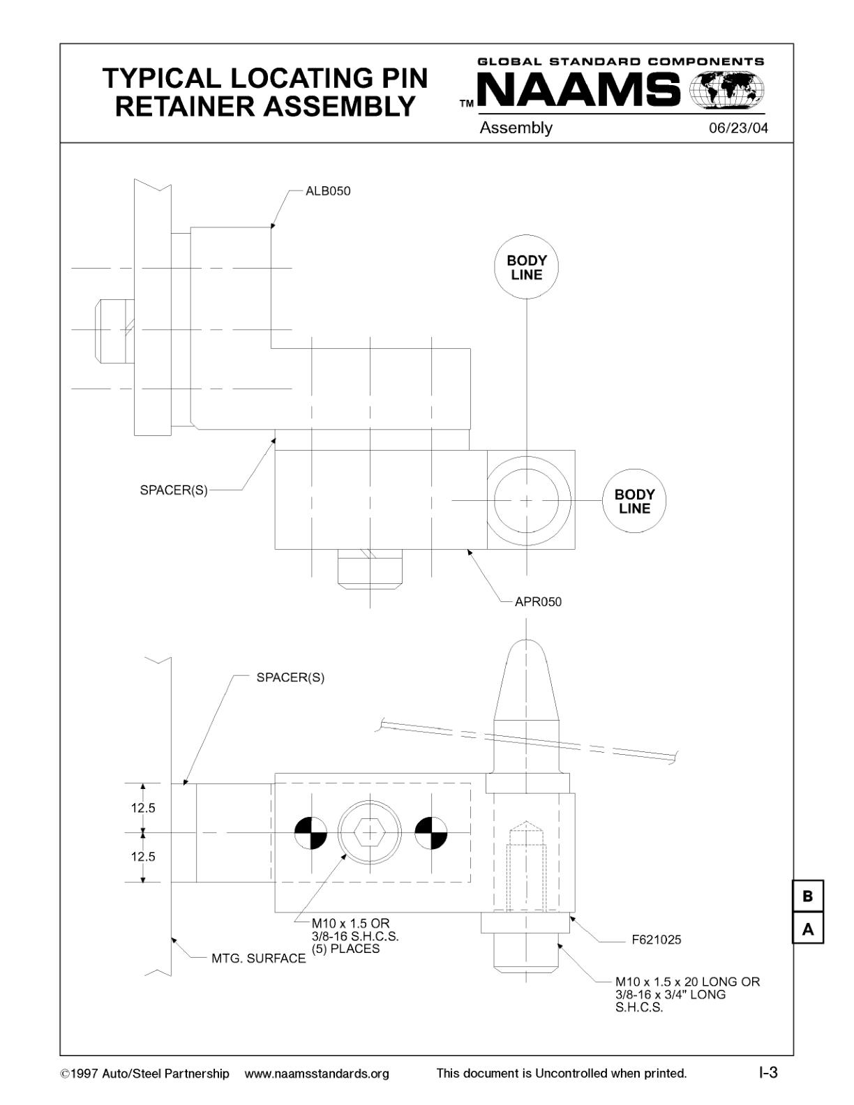 NAAMS APR020M Locating Pin Retainer Century Tools