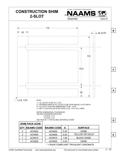 NAAMS ACH620 Construction Shim - Image 2