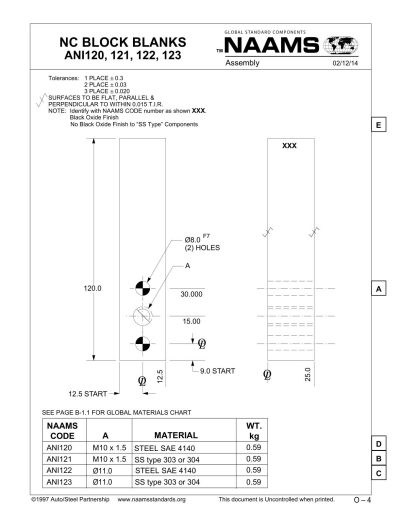 NAAMS ANI121 NC Block Blank - Image 2
