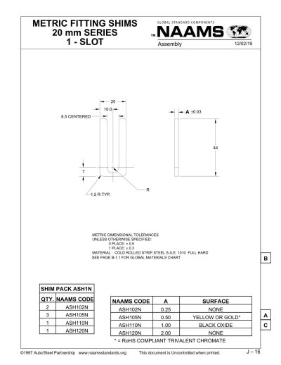 NAAMS ASH110N Fitting Shim - Image 2