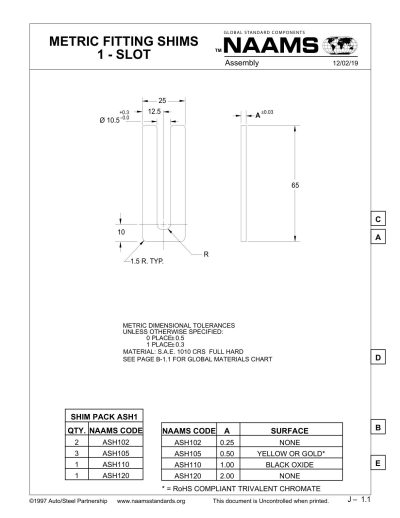 NAAMS ASH110 Fitting Shim - Image 2