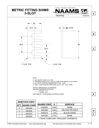NAAMS ASH305 Fitting Shim - Image 2