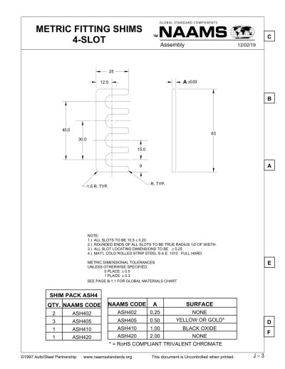 NAAMS ASH410 Fitting Shim - Image 2