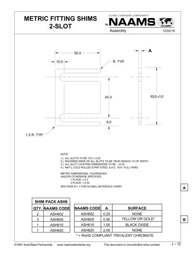 NAAMS ASH610 Fitting Shim - Image 2