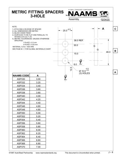 NAAMS ASP332 Fitting Spacer - Image 2