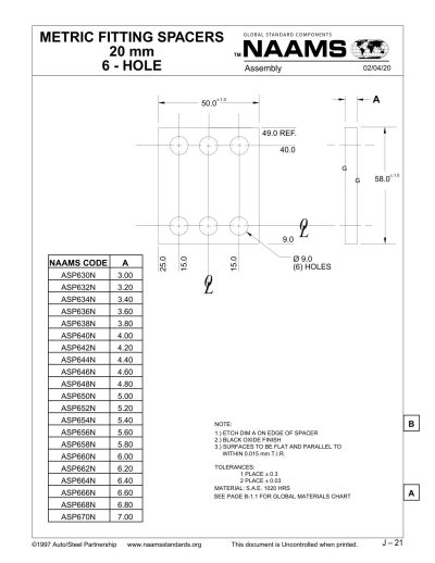 NAAMS ASP652N Fitting Spacer - Image 2