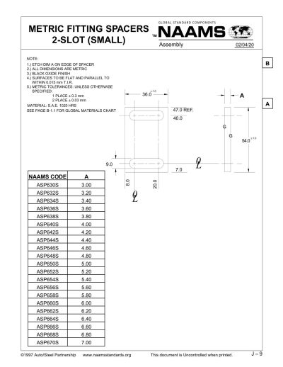 NAAMS ASP652S Fitting Spacer - Image 2