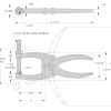 Hex-Head Spindle Medium-Size Toggle Plier - CL-150-PL Series (350 lbs) Jaw Width 1-1/4" - Image 2