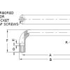 Pull Handle - Rounded Design, Counterbored (Aluminum) - Image 2