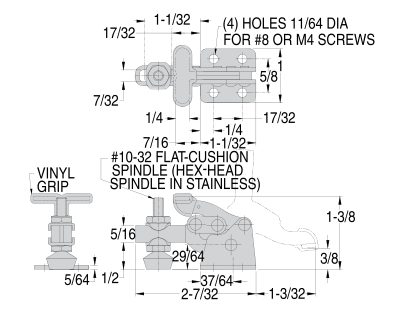Toggle Clamp - CL-200-VTC Series (150 lbs) - Image 2