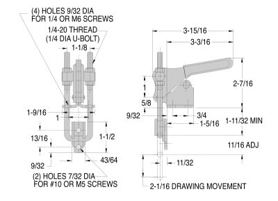 Toggle Clamp - CL-210-PA Series (1000 lbs) - Image 2