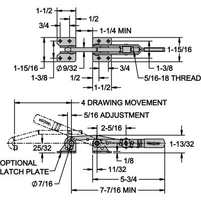 Toggle Clamp - CL-250-PA Series (375 lbs) - Image 2