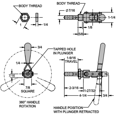 Push/Pull Toggle Clamp - CL-250-TPC Series (300 lbs) - Image 2