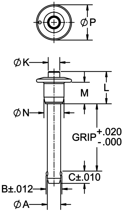Marine Ball Lock Pin (Button Handle) - Cable Assembly - Image 2