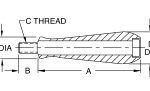 Revolving Handle - Rounded Design, Shoulder Screw (Steel) - Image 2