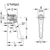 Adjustable Handle - Tapped (Stainless Steel Body, Thermoplastic Handle) - Image 2