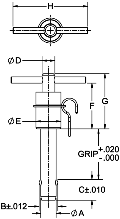 Double-Acting Ball Lock Pin (T Handle) - Image 2