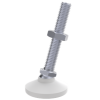 Stud leveling Feet (Steel, Zinc Plated, with Delrin Pad)