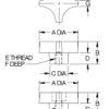 Four-Prong Knob - Tapped (Phenolic) - Image 2