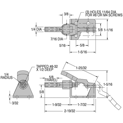 Push/Pull Toggle Clamp - CL-50-SPC Series (100 lbs) - Image 2