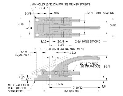 Toggle Clamp - CL-500-PA Series (7500 lbs) - Image 2