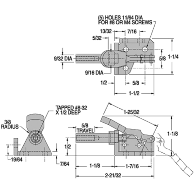 Push/Pull Toggle Clamp - CL-60-SPC Series (150 lbs) - Image 2