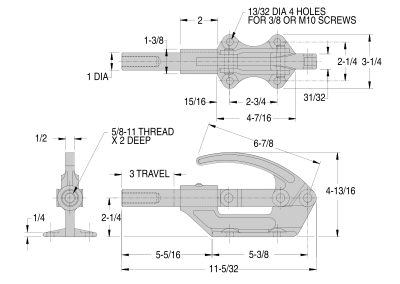 Push/Pull Toggle Clamp - CL-650-SPC Series (16000 lbs) - Image 2
