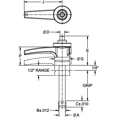 Adjustable Ball Lock Pin (L Handle) - Image 2
