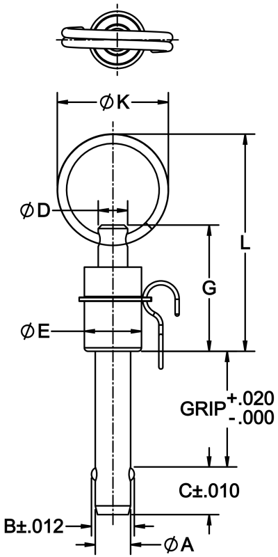 Double-Acting Ball Lock Pin (Ring Handle) - Image 2